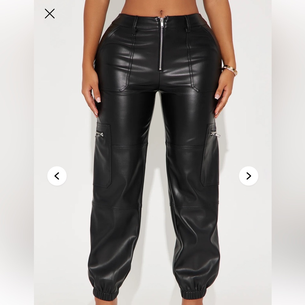 Studio City Faux Leather Joggers